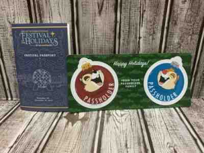 Disney Epcot Holidays 2019 Chip & Dale Annual Passholder Magnets Authentic