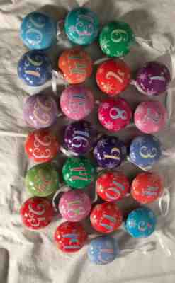 Disney Hallmark Countdown To Christmas Advent Calendar Fillable Ornaments 1 - 25