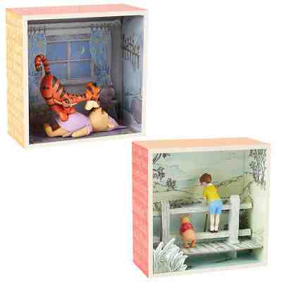 Hallmark 2pc Disney Winnie the Pooh Shadow Box Figurine Sets Tigger Best Friends