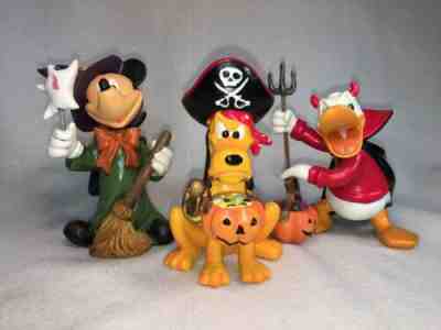 Disney Halloween Figurines Magic Micky Devil Donald Pirate Pluto