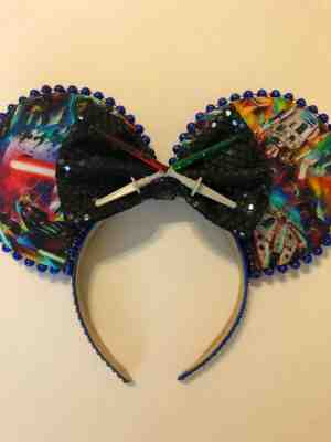 Star Wars Lightsaber Disney Mickey Ears Handmade Headband