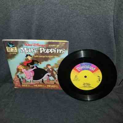 Mary Poppins Disney SEE HEAR READ Book Record 33 1/3 RPM 1977 302 VG