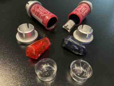 Two Disney Star Wars Galaxy’s Edge Kyber Crystals: 1 Black Obsidian & 1 Red