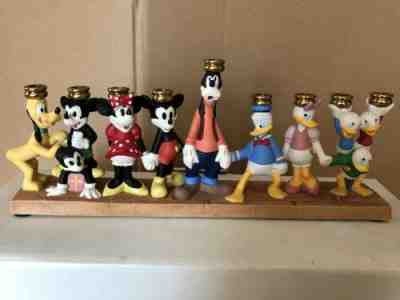 Rare Vintage Disney Chanukah Hanukkah Menorah Mickey and Friends (1995)