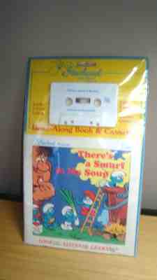 Rare Disney Read Along SMURFs Audio Cassette Tape Book Vintage Sealed NOS
