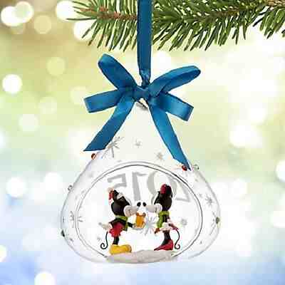 DISNEY 2015 MICKEY AND MINNIE ORNAMENT--NEW