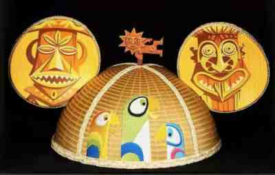 NEW Disney Designer Collection Shag Ear Hat Enchanted Tiki Room  LR