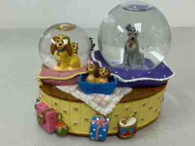 ENESCO DISNEY LADY AND THE TRAMP MUSICAL SNOW GLOBE "FUR ELISE"