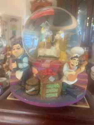Vintage Disney Lady and the Tramp Musical Snow Globe Song “ Bella Notte” Lighted