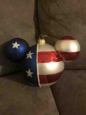 Disney American Flag Mickey Mouse Ornament 