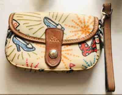 Disney Parks Dooney & Bourke Sketch Wristlet Cinderella  - Used, Well Loved!