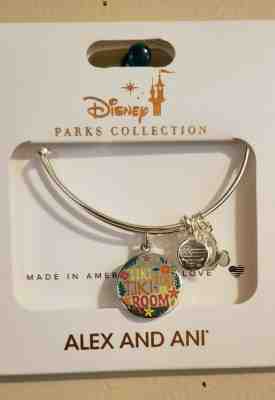 NEW Disney Parks Alex & Ani 2 Sided Bracelet Enchanted Tiki Room Birds Silver 