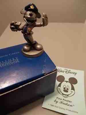  DISNEY MICKEY MOUSE HUDSON PEWTER POLICEMAN  #7346 - NEW - IN ORIGINAL BOX