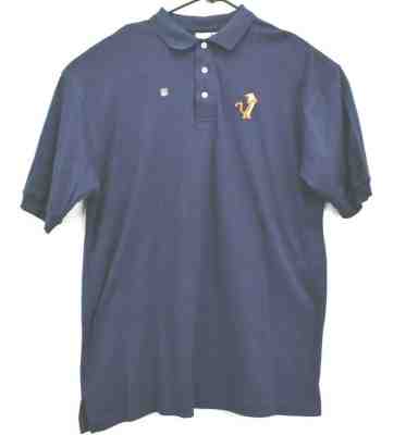 New The Disney Store Mens XL Winnie The Pooh Tigger Short Sleeve Polo Shirt Navy