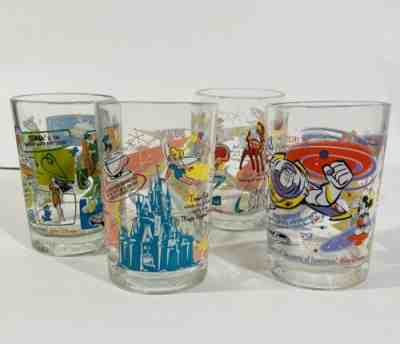 McDonalds Walt Disney 100 Years of Magic Glasses Set Of 4 Vintage Mickey Epcot