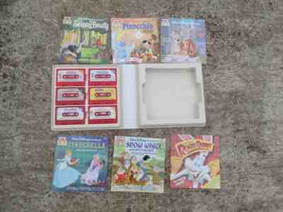 Disney "Take-A- Along" Storyteller Read Along 6 Books & 6 Cassettes w/Case  