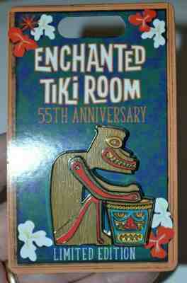 Disney Enchanted Tiki Room Drummer Pin 55th Anniversary Limited Edition 