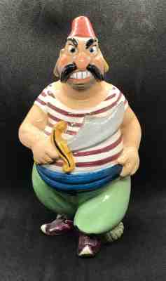 1950's Rare Disney Zaccagnini Peter Pan * Turk Pirate * Italian Ceramic Figurine