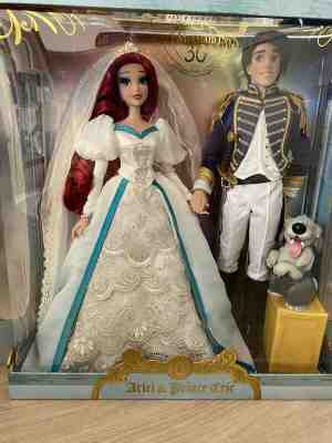 Disney Ariel Eric Platinum Wedding Doll Set Little Mermaid Limited Edition