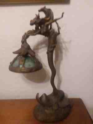 Disney Ariel Little Mermaid LE 1000 Lamp with COA and Original Box Bronze Tone