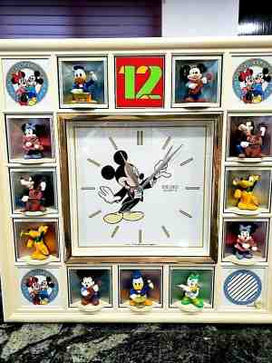 DISNEY Seiko Animated MUSICAL Wall Clock - RARE! Fully working! 