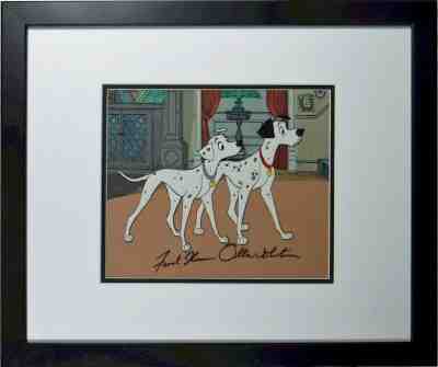 Disney 101 Dalmatians Hand Painted Cel circa 1961 Pongo Perdita Thomas Johnston