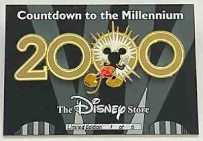 Disney Store Millennium Mickey Mouse Pin Disney World RARE 1 of 6