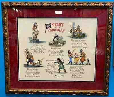 Pirate Doggerel Serigraph Signed by MARC DAVIS Walt Disney Imagineering 1994 150