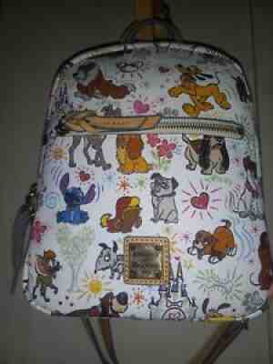 Disney Dooney and Bourke Dogs Sketch Mini Backpack stitch Pluto Nana