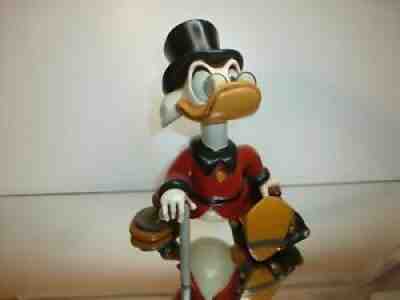 Extremely Rare! Disney Scrooge McDuck Walking with Money Bag Figurine Statue