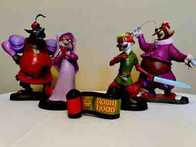 WDCC Disney Robin Hood, Maid Marian, Sheriff & Little John, Scroll + Box & COA