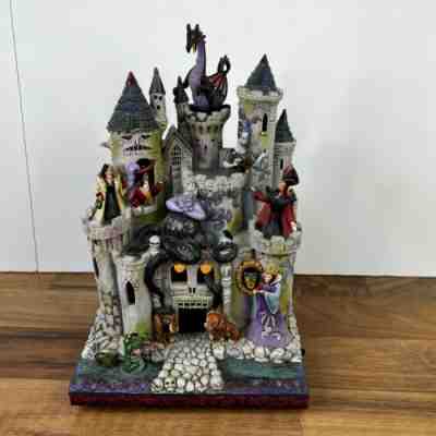 Tower of Fright Enesco Disney Traditions Jim Shore SIGNED Villains DAMAGED HORNS