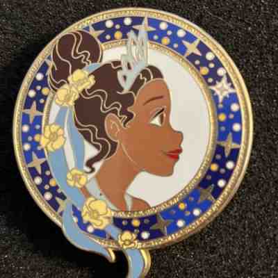 DISNEY PIN FANTASY NOUVEAU ROUND FLORAL PROFILE PRINCESS AND THE FROG TIANA STAR