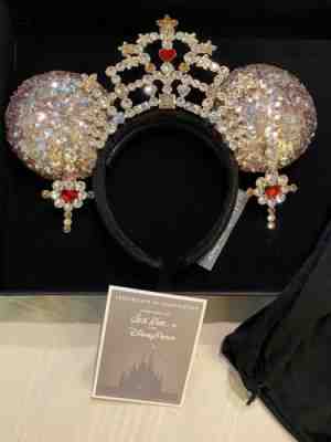 Disney Parks Heidi Klum Designer Minnie Ears Limited Headband w/Tiara RARE & HTF