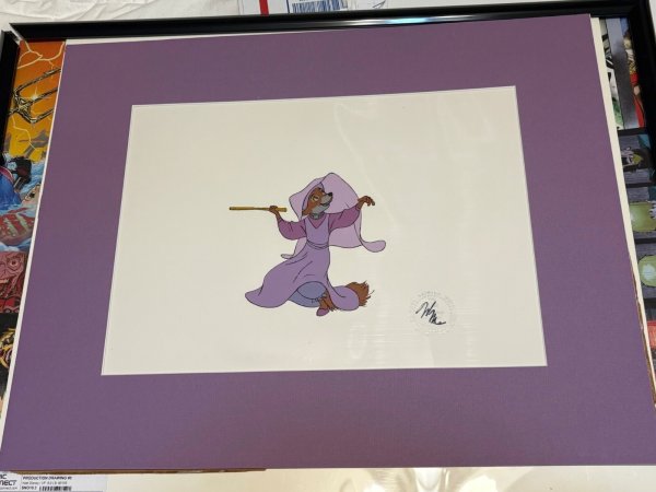 Walt Disney's Robin Hood - Maid Marian animation art. 1973. Stamped & Signed