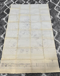 Official Epcot Center Original Blueprint Dated 4.16.1979 42”x76” Not A Replica