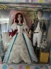 Disney Little Mermaid 17 Inch Platinum Wedding Limited Edition Doll Set W/ Eric