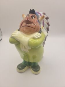 Peter Pan Disney Indian Chief Zaccagnini Italian Ceramic 1950's  vintage...