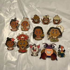 D23 WDI Disney aDorbs! Moana Kakamora Maui Pua Chasers Complete Pin Set 12