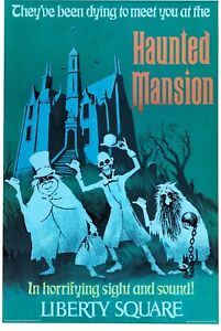 Disney World 1971-1980s Haunted Mansion Original Attraction Poster