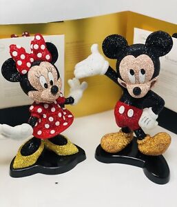 Disney Swarovski Myraid Limited Edition Mickey Mouse & Minnie Mouse Figurines