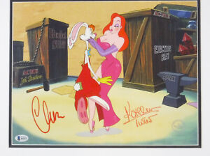 ? Signed Kathleen Turner Charles Fleischer Who Framed Roger Rabbit Disney Cel