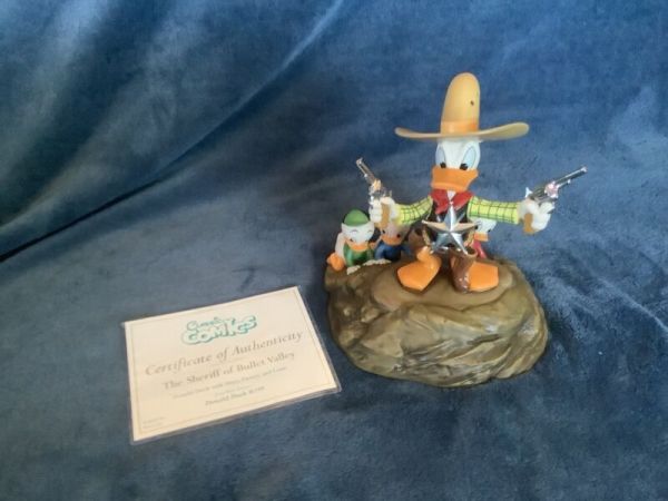 WDCC Disney Donald Duck and Nephews “Sheriff of Bullet Valley” Figurine With COA