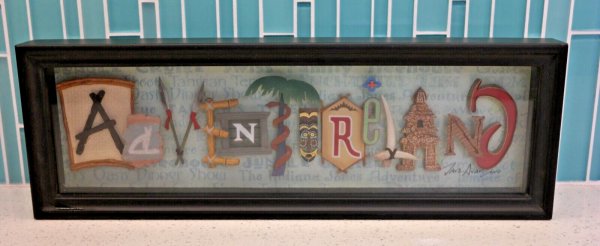Rare Retired Disneyland Adventureland Dave Avanzino Shadow Box Disney 50th Anniv