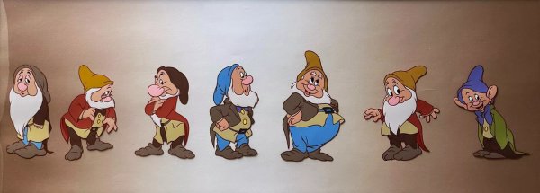 HUGE Snow White and the Seven Dwarfs Animation Model Cel Disney C-OK