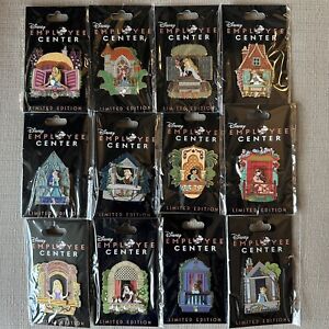 Complete Set of 12 Disney Destination D23 DEC Windows of Wonder Pin LE 400