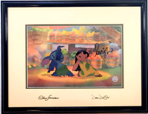 3 Signed Lilo Stitch Disney Cel Signed Voice Chris Sanders Debois Davigh Chase