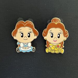 DISNEY PIN WDI ADORBS BEAUTY & THE BEAST BLUE DRESS BELLE & YELLOW DRESS  CHASER - Sold for $219.99 | Disney Pins Patches and Buttons Price Reference
