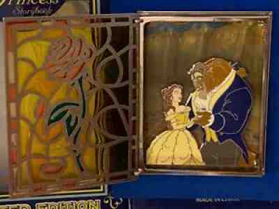 Disney Store UK Sleeping Beauty Kissing Prince Stained Glass Window LE 800  Pin