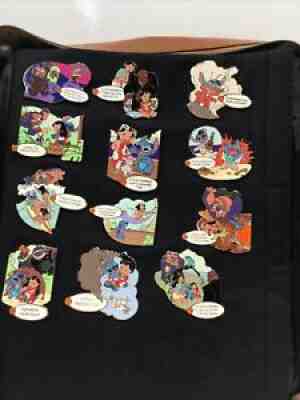 Disney Auctions Story Book of Lilo & Stitch 1-12 LE 100 Trading Pins